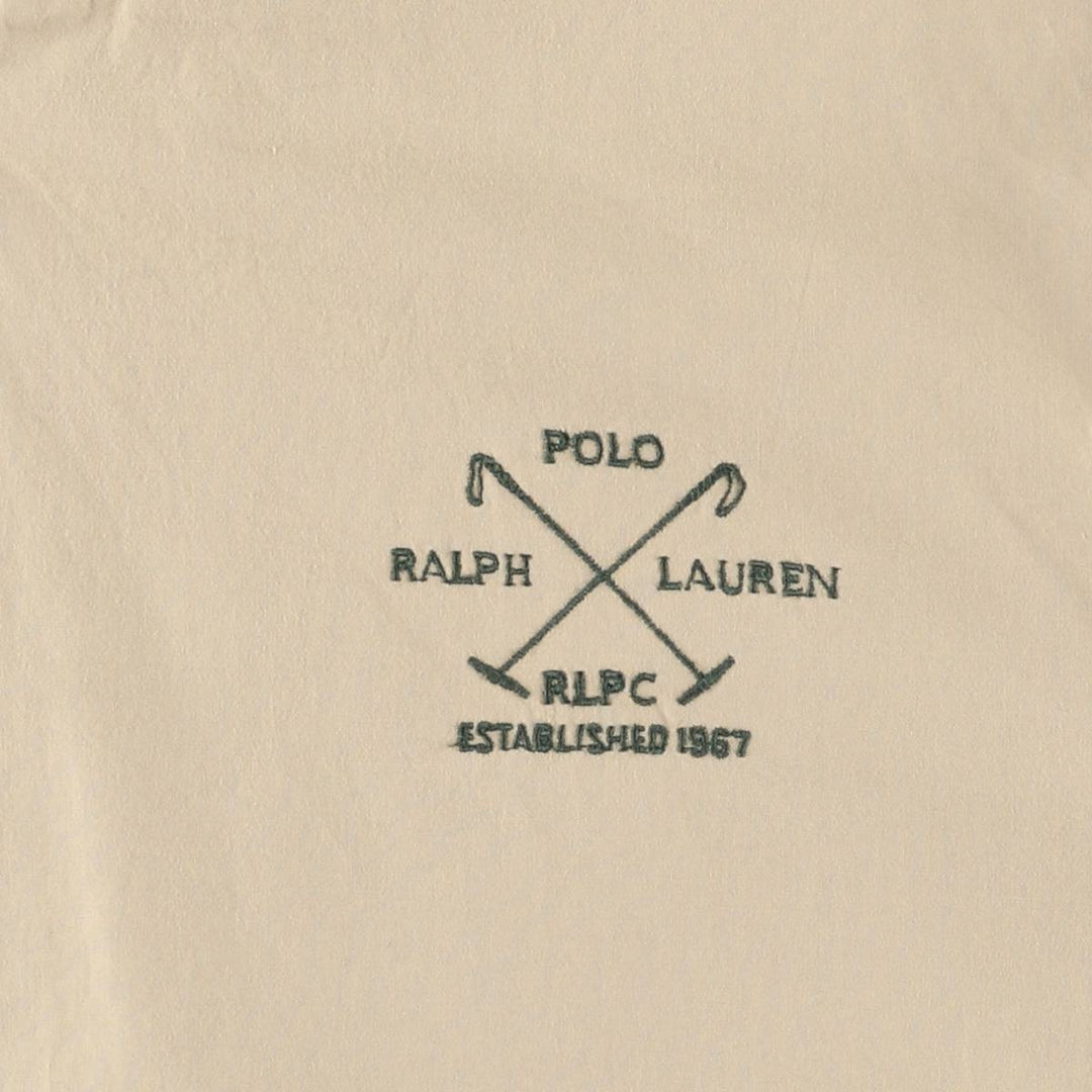 Ralph Lauren cotton hoodie, size L, men's cotton Beige type Vintage Second Hand