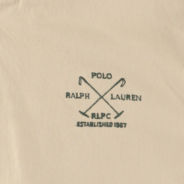 Ralph Lauren cotton hoodie, size L, men's cotton Beige type Vintage Second Hand