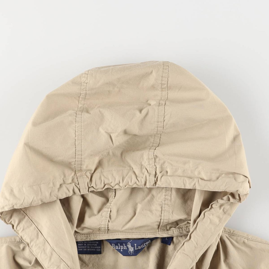 Ralph Lauren cotton hoodie, size L, men's cotton Beige type Vintage Second Hand