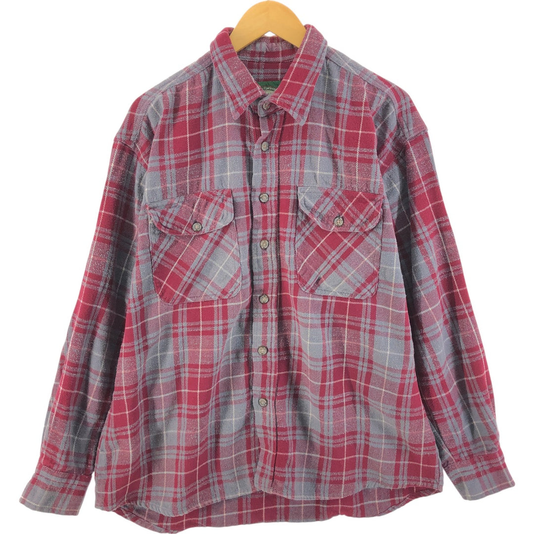 STILLWATER SUPPLY CO. Long Sleeve Flannel Check Shirt, Men's Size XL cotton red type Vintage Second Hand