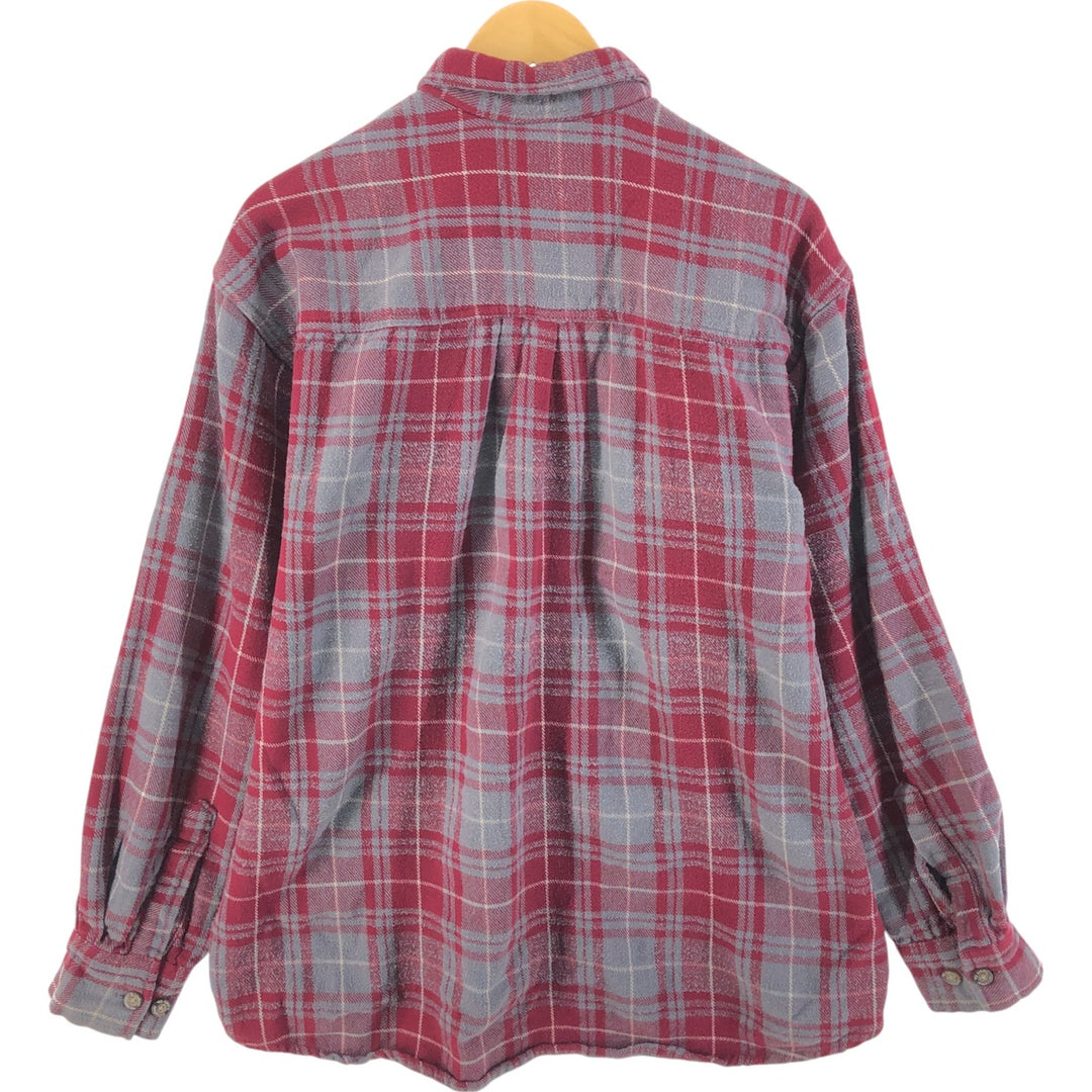 STILLWATER SUPPLY CO. Long Sleeve Flannel Check Shirt, Men's Size XL cotton red type Vintage Second Hand