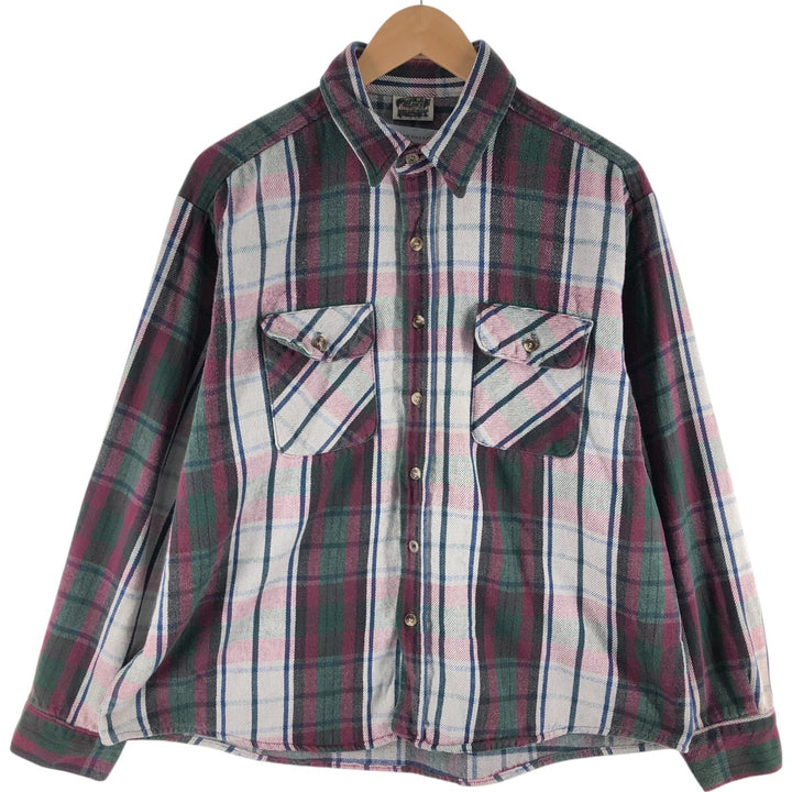 90'S Five Brother Long Sleeve Heavy Flannel Check Shirt Men's XL Vintage /eaa522076
