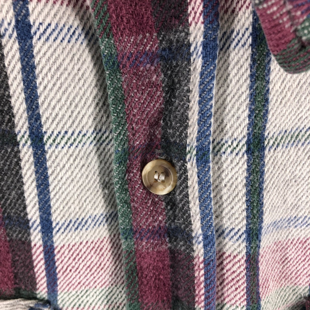 90'S Five Brother Long Sleeve Heavy Flannel Check Shirt Men's XL Vintage /eaa522076