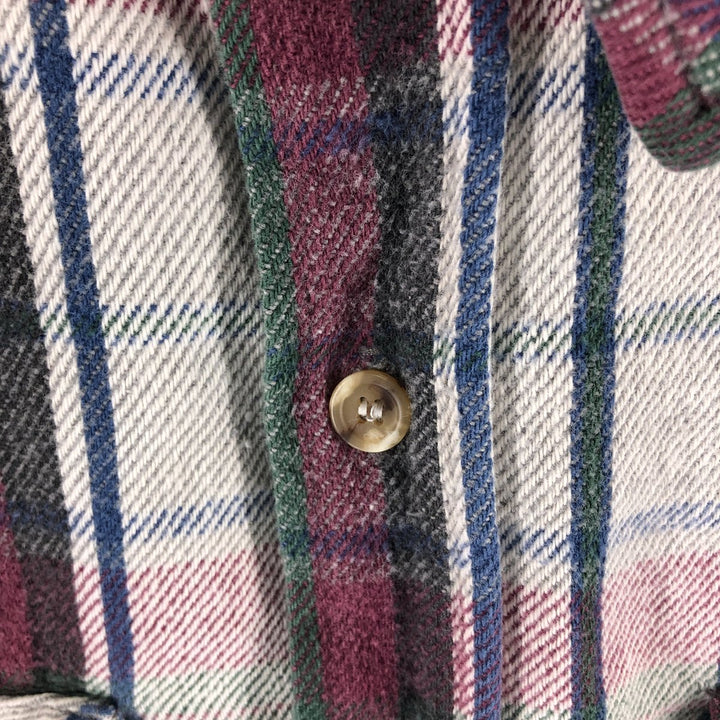 90'S Five Brother Long Sleeve Heavy Flannel Check Shirt Men's XL Vintage /eaa522076