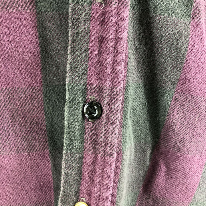 90'S Five Brother Stripe Pattern Long Sleeve Heavy Flannel Shirt Men's L Size Vintage /eaa522079