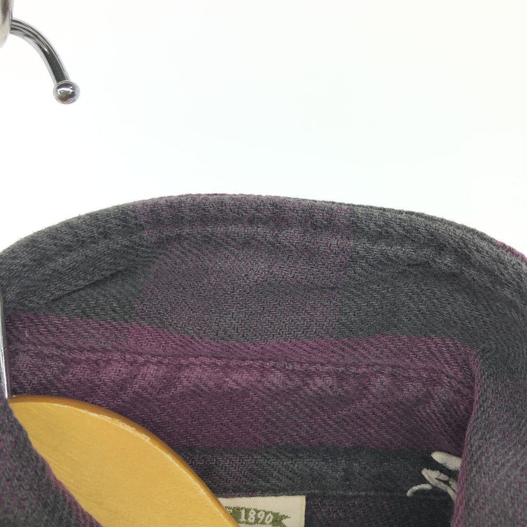 90'S Five Brother Stripe Pattern Long Sleeve Heavy Flannel Shirt Men's L Size Vintage /eaa522079