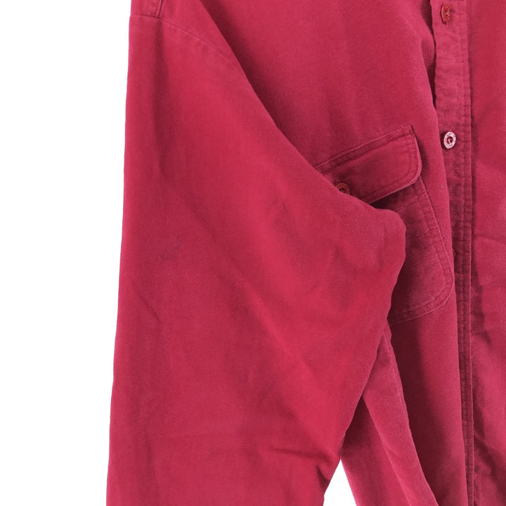 70'S BIG MAC Long Sleeve Light Flannel Shirt Made in USA Men's L Size Vintage cotton red type Vintage Second Hand