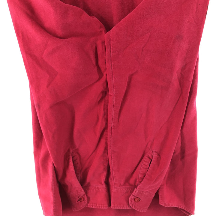 70'S BIG MAC Long Sleeve Light Flannel Shirt Made in USA Men's L Size Vintage cotton red type Vintage Second Hand