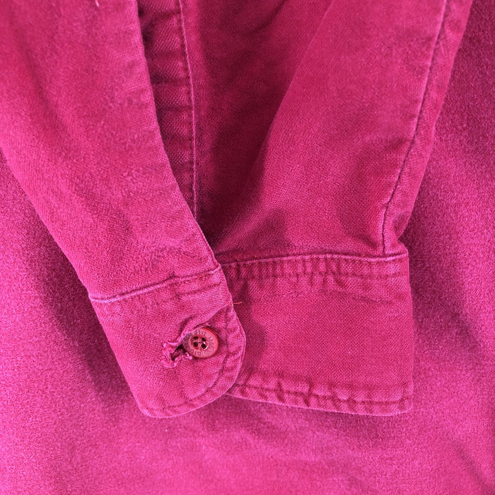 70'S BIG MAC Long Sleeve Light Flannel Shirt Made in USA Men's L Size Vintage cotton red type Vintage Second Hand