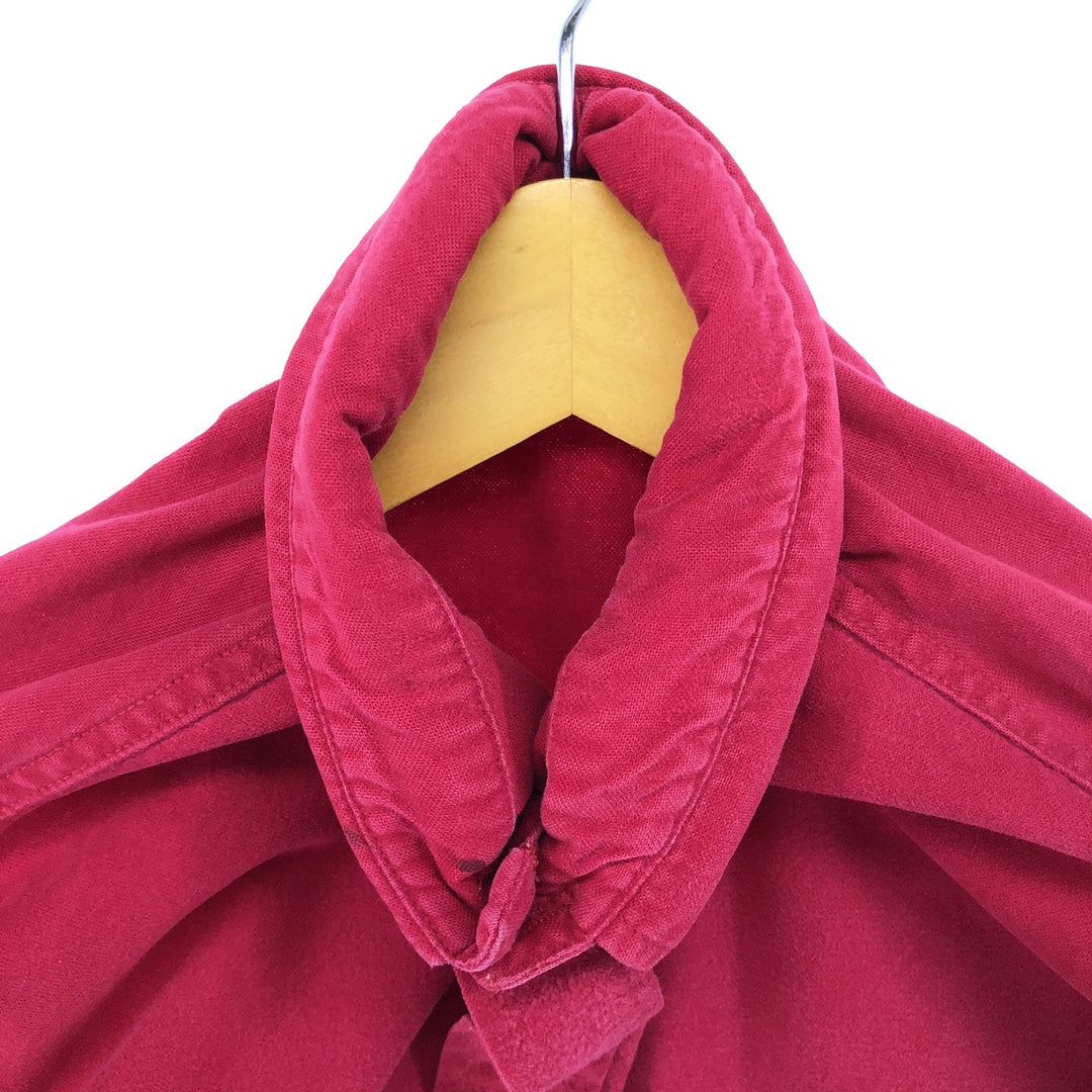 70'S BIG MAC Long Sleeve Light Flannel Shirt Made in USA Men's L Size Vintage cotton red type Vintage Second Hand