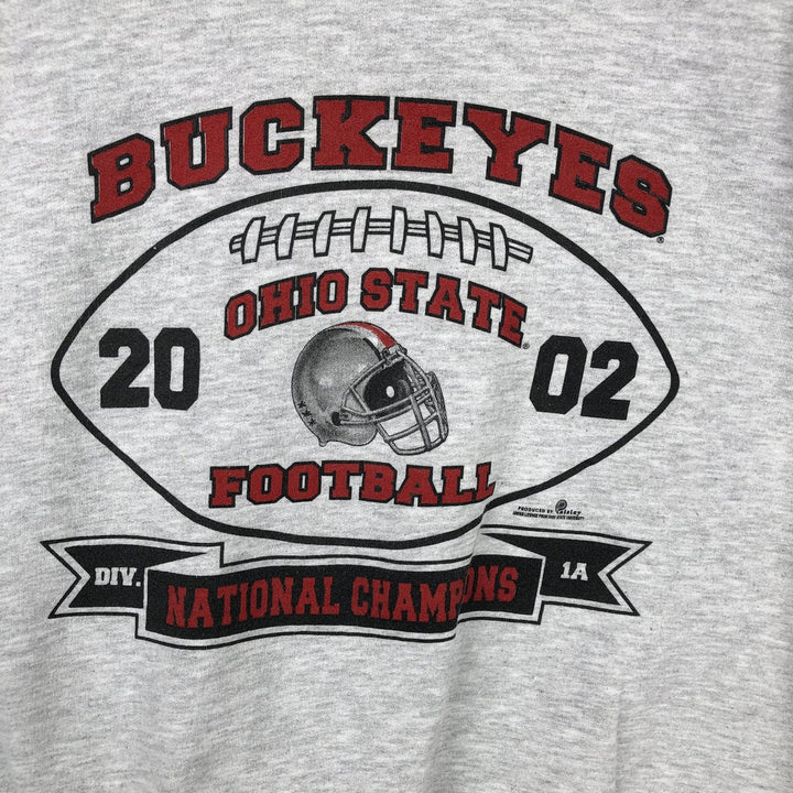 90'S Jerzees BUCKEYES FOOTBALL College Sweatshirt, Men's Size XL (approx.), Vintage unclear gray type Vintage Second Hand