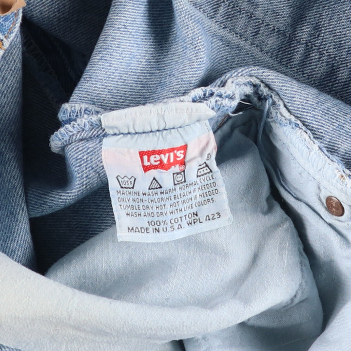 90'S Levi's 501-0193 Straight Denim Pants Made in USA Men's W37 Vintage cotton Blue type light blue Vintage Second Hand