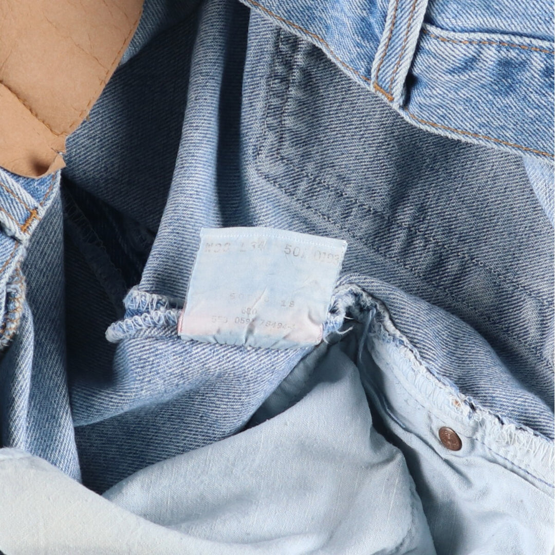 90'S Levi's 501-0193 Straight Denim Pants Made in USA Men's W37 Vintage cotton Blue type light blue Vintage Second Hand