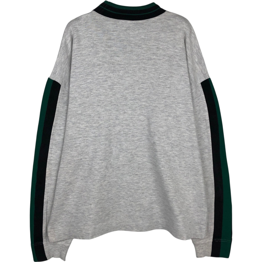 90'S Reebok Mock Neck Sweatshirt, Men's Size L, Vintage cotton gray type Vintage Second Hand