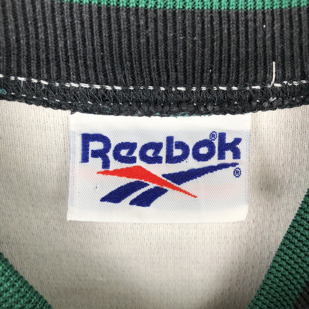 90'S Reebok Mock Neck Sweatshirt, Men's Size L, Vintage cotton gray type Vintage Second Hand