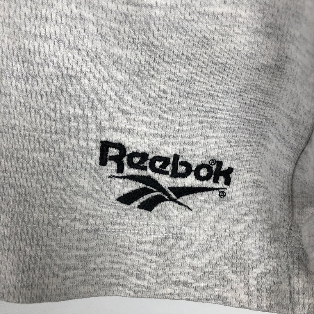 90'S Reebok Mock Neck Sweatshirt, Men's Size L, Vintage cotton gray type Vintage Second Hand
