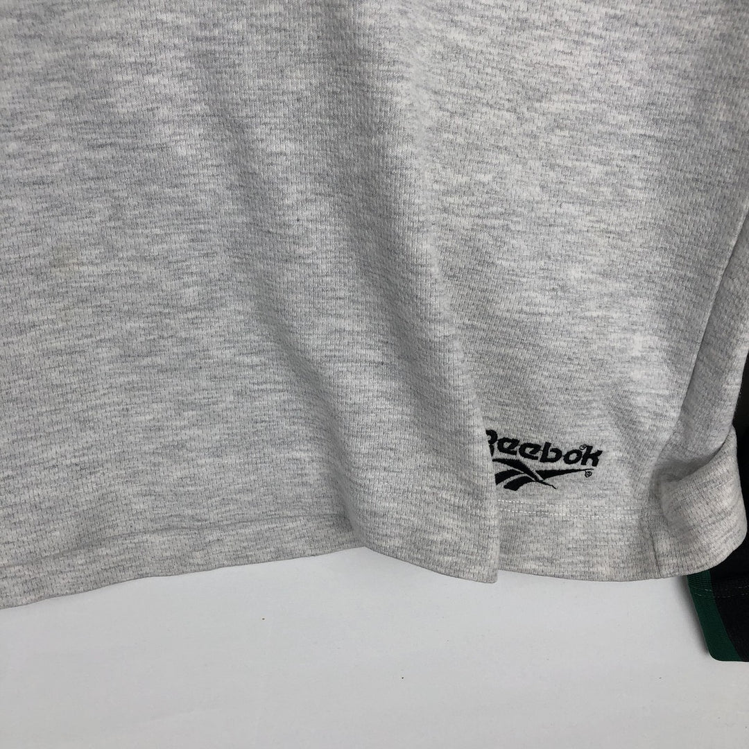 90'S Reebok Mock Neck Sweatshirt, Men's Size L, Vintage cotton gray type Vintage Second Hand