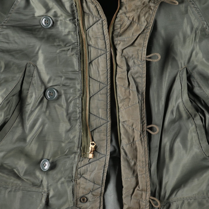 50'S N-3B Military Flight Jacket Men's Size L Vintage unclear Khaki type sage green Vintage Second Hand