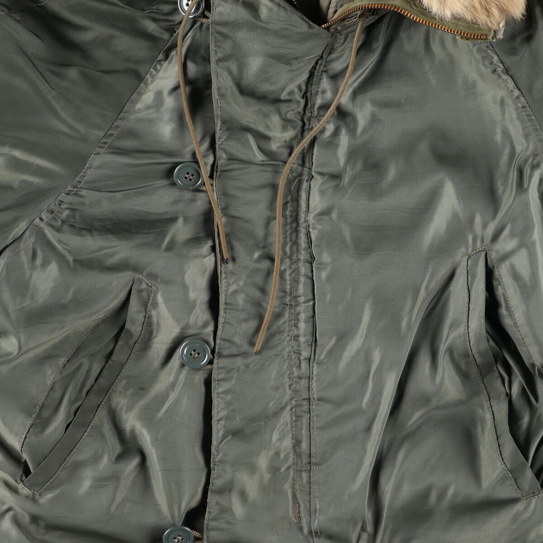 50'S N-3B Military Flight Jacket Men's Size L Vintage unclear Khaki type sage green Vintage Second Hand