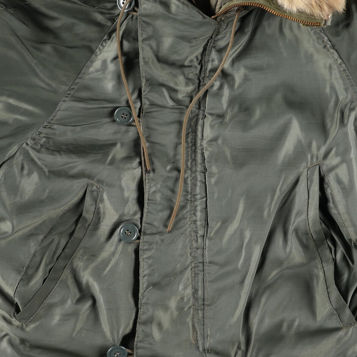 50'S N-3B Military Flight Jacket Men's Size L Vintage unclear Khaki type sage green Vintage Second Hand