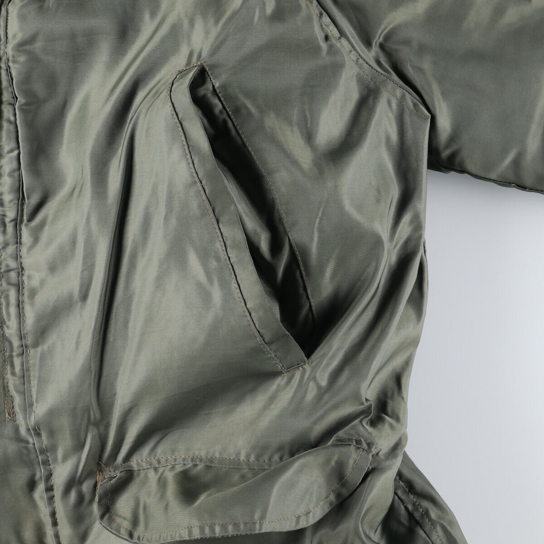 50'S N-3B Military Flight Jacket Men's Size L Vintage unclear Khaki type sage green Vintage Second Hand