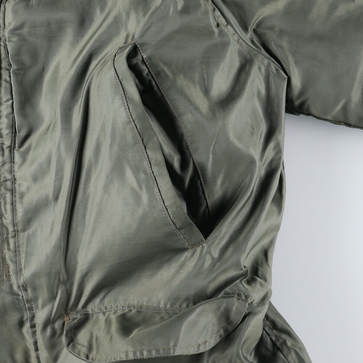 50'S N-3B Military Flight Jacket Men's Size L Vintage unclear Khaki type sage green Vintage Second Hand