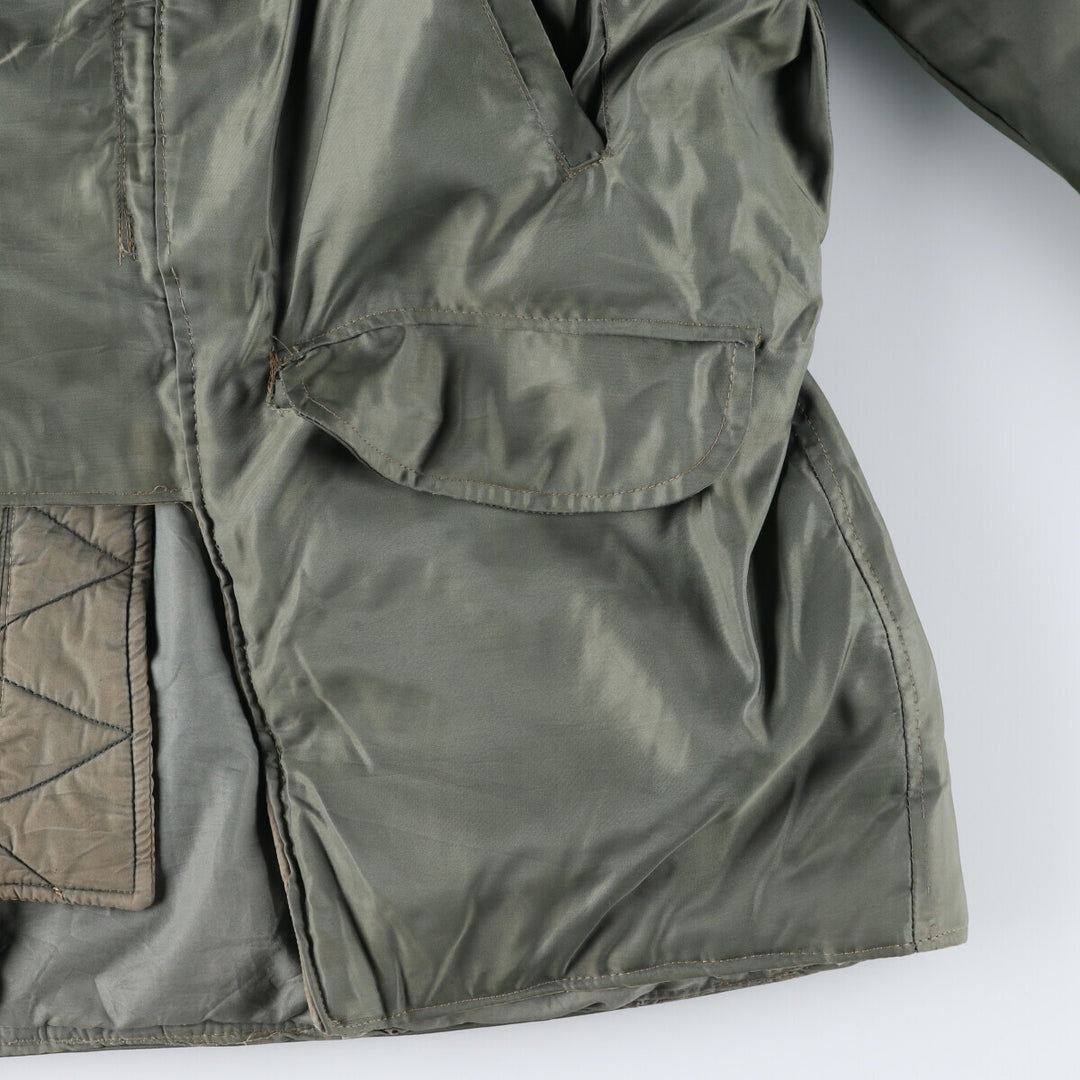 50'S N-3B Military Flight Jacket Men's Size L Vintage unclear Khaki type sage green Vintage Second Hand