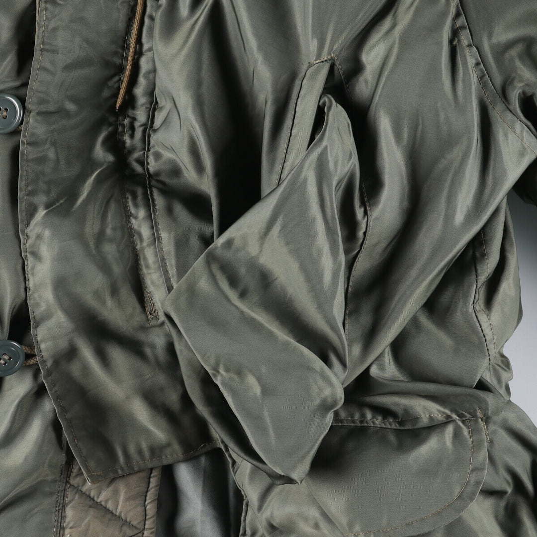 50'S N-3B Military Flight Jacket Men's Size L Vintage unclear Khaki type sage green Vintage Second Hand