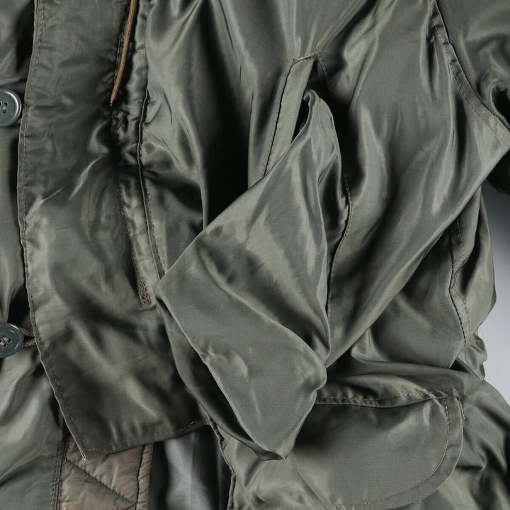 50'S N-3B Military Flight Jacket Men's Size L Vintage unclear Khaki type sage green Vintage Second Hand