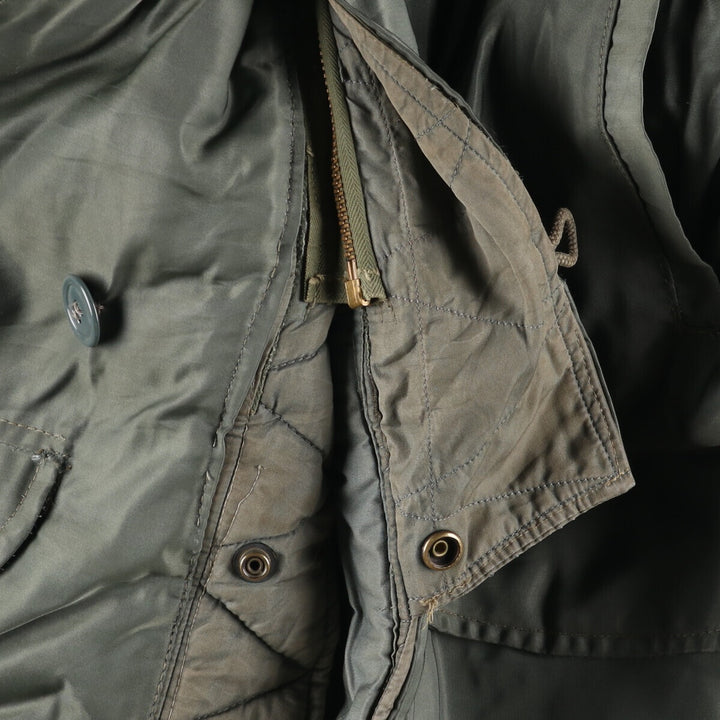 50'S N-3B Military Flight Jacket Men's Size L Vintage unclear Khaki type sage green Vintage Second Hand