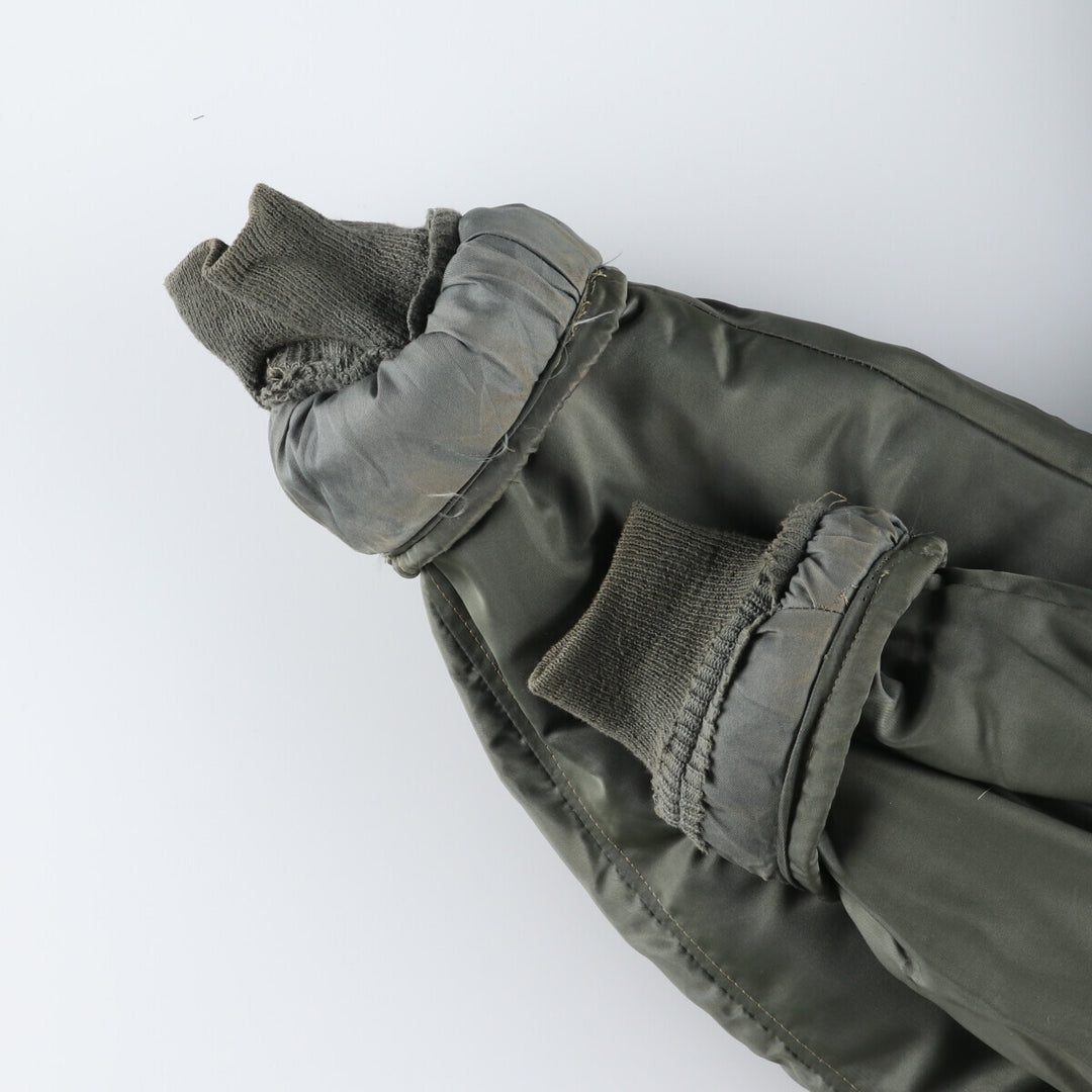 50'S N-3B Military Flight Jacket Men's Size L Vintage unclear Khaki type sage green Vintage Second Hand