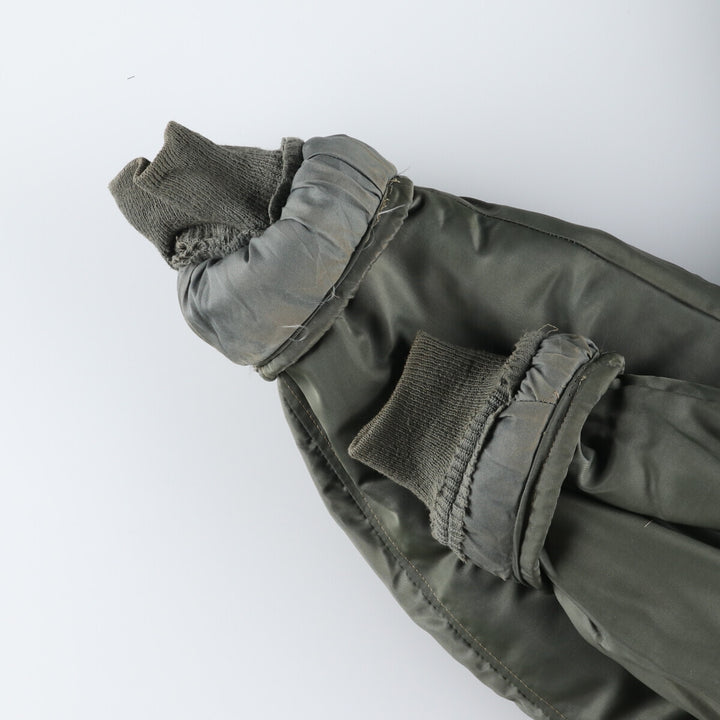 50'S N-3B Military Flight Jacket Men's Size L Vintage unclear Khaki type sage green Vintage Second Hand