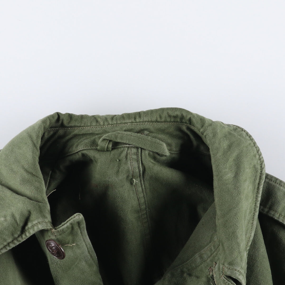 Vintage Hungarian Army Field Coat, Men's Size L unclear Khaki type Vintage Second Hand