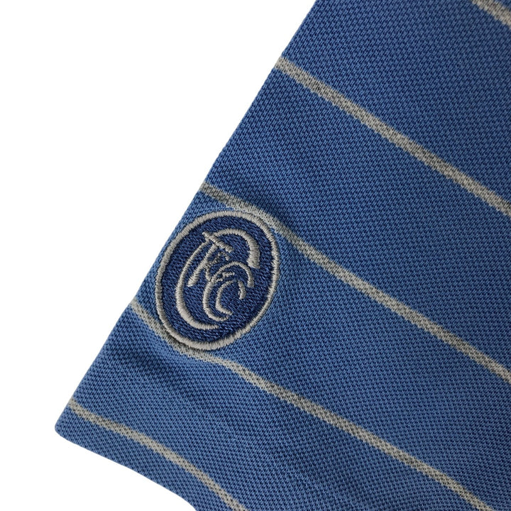 Ralph Lauren POLO GOLF Short Sleeve Striped Polo Shirt Men's XL Pima Cotton Blue type light blue Vintage Second Hand