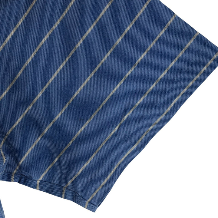 Ralph Lauren POLO GOLF Short Sleeve Striped Polo Shirt Men's XL Pima Cotton Blue type light blue Vintage Second Hand