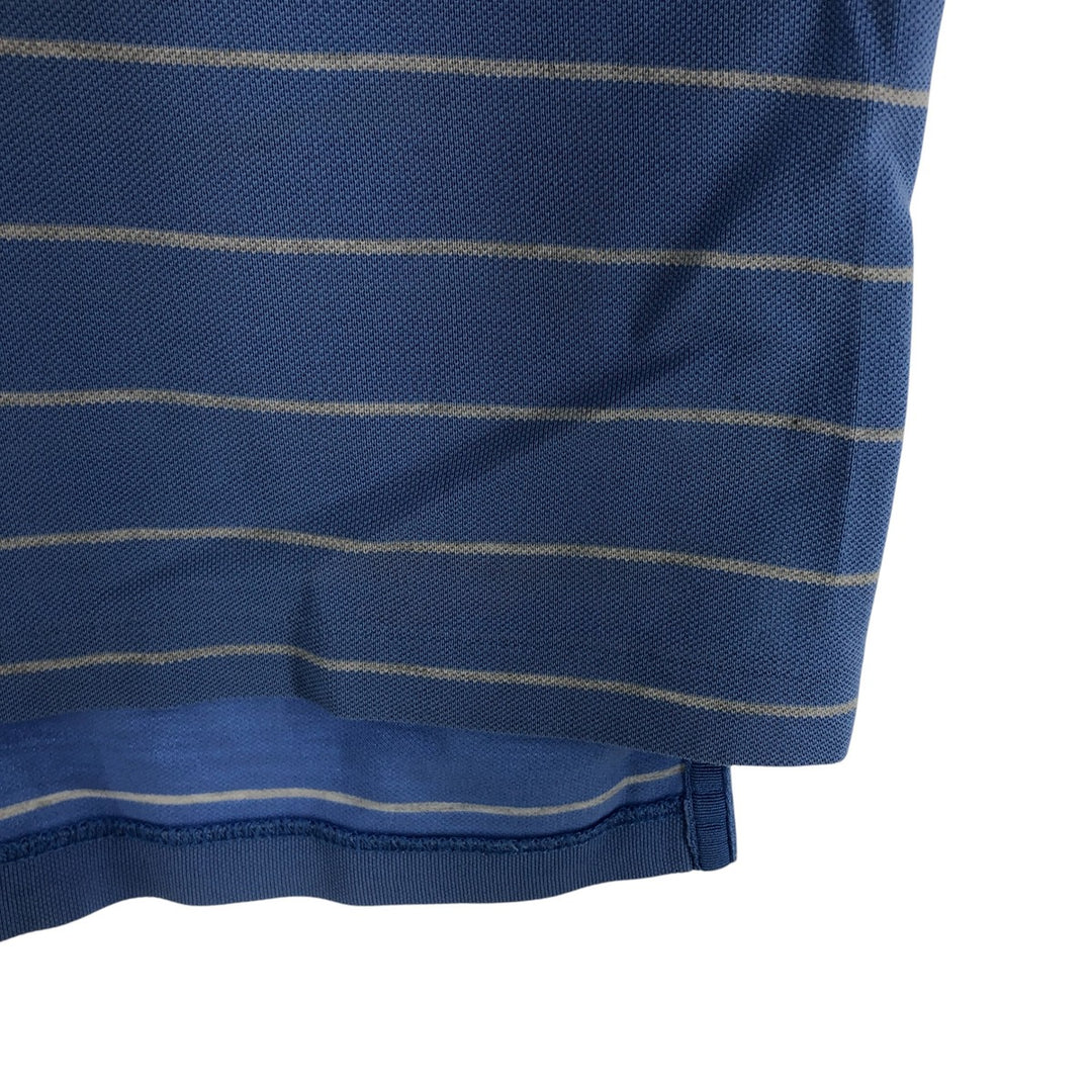 Ralph Lauren POLO GOLF Short Sleeve Striped Polo Shirt Men's XL Pima Cotton Blue type light blue Vintage Second Hand