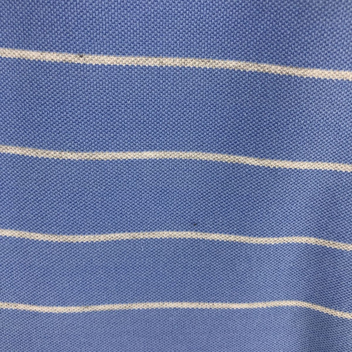 Ralph Lauren POLO GOLF Short Sleeve Striped Polo Shirt Men's XL Pima Cotton Blue type light blue Vintage Second Hand
