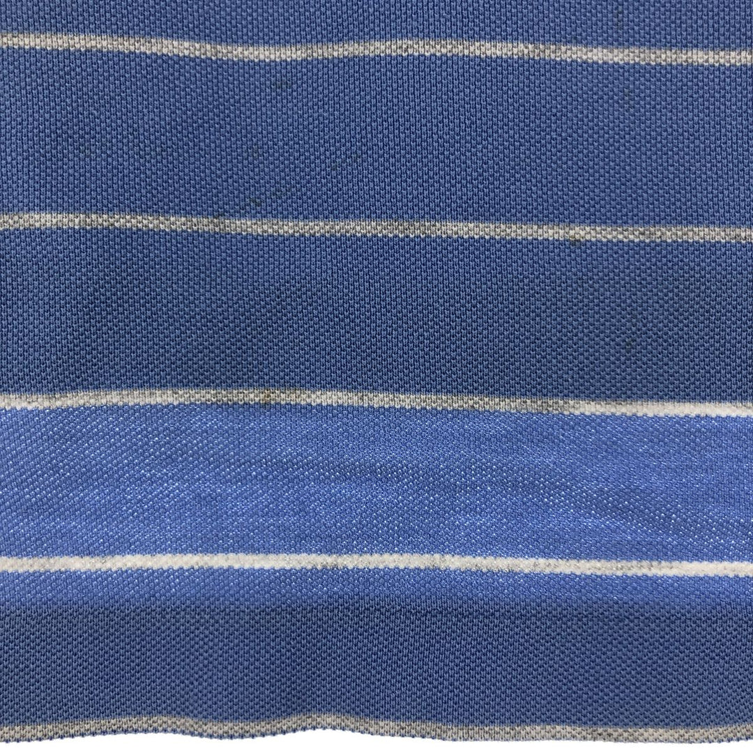 Ralph Lauren POLO GOLF Short Sleeve Striped Polo Shirt Men's XL Pima Cotton Blue type light blue Vintage Second Hand
