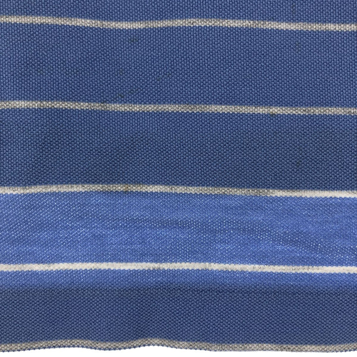 Ralph Lauren POLO GOLF Short Sleeve Striped Polo Shirt Men's XL Pima Cotton Blue type light blue Vintage Second Hand