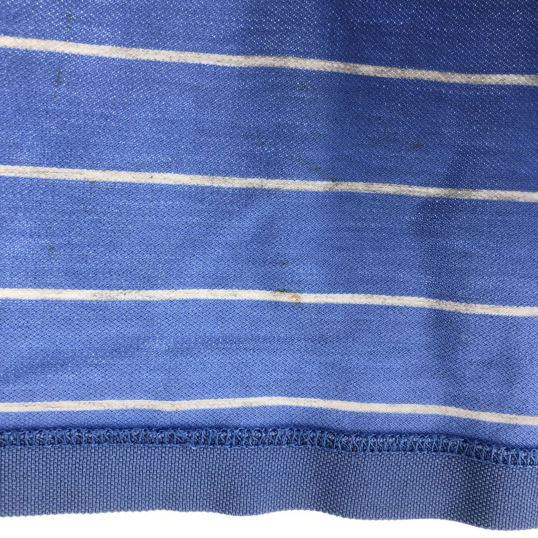 Ralph Lauren POLO GOLF Short Sleeve Striped Polo Shirt Men's XL Pima Cotton Blue type light blue Vintage Second Hand