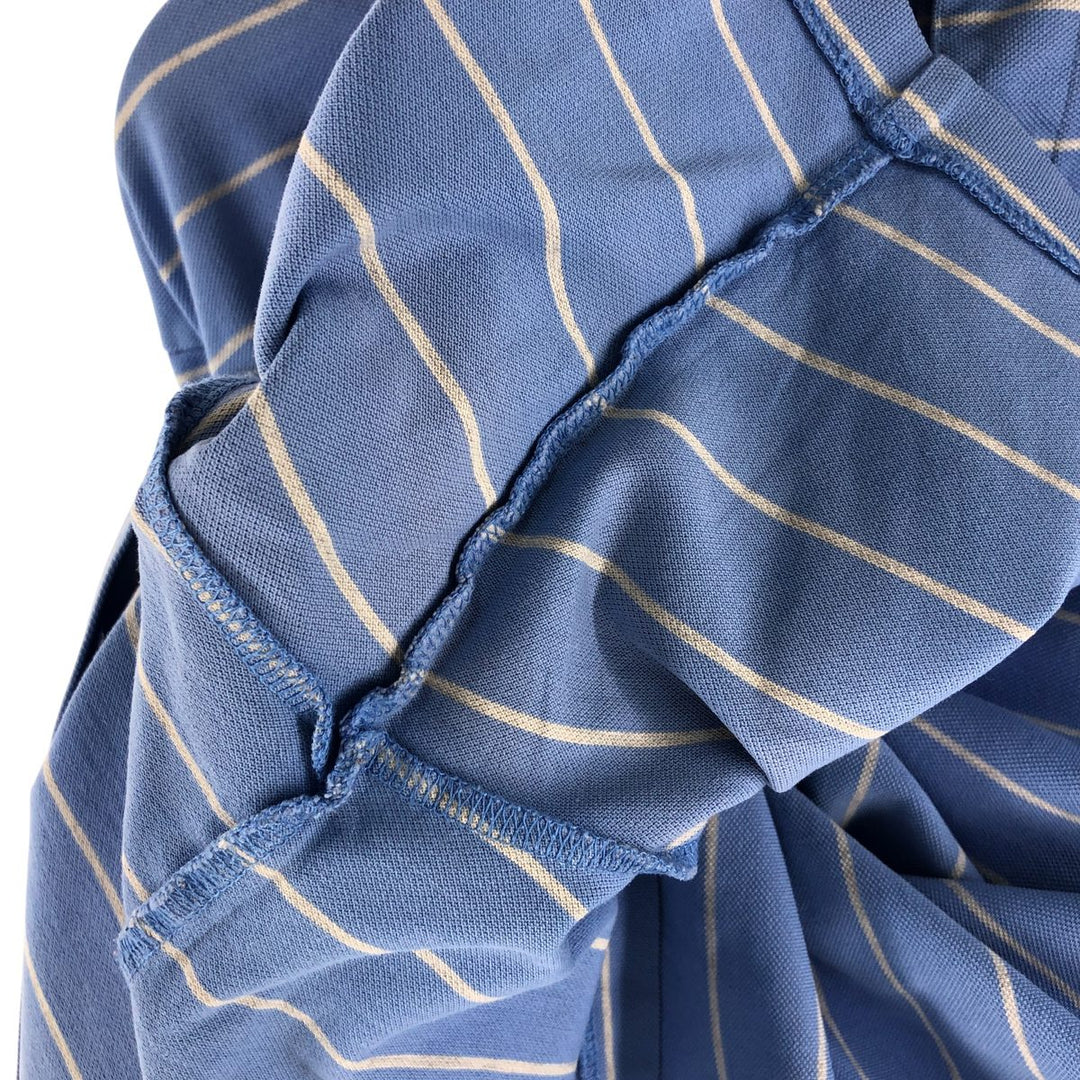 Ralph Lauren POLO GOLF Short Sleeve Striped Polo Shirt Men's XL Pima Cotton Blue type light blue Vintage Second Hand