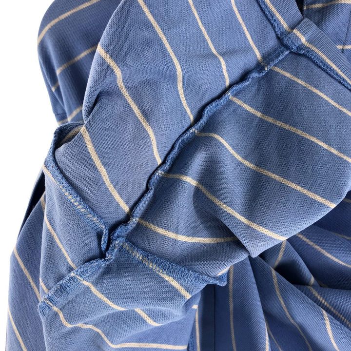 Ralph Lauren POLO GOLF Short Sleeve Striped Polo Shirt Men's XL Pima Cotton Blue type light blue Vintage Second Hand