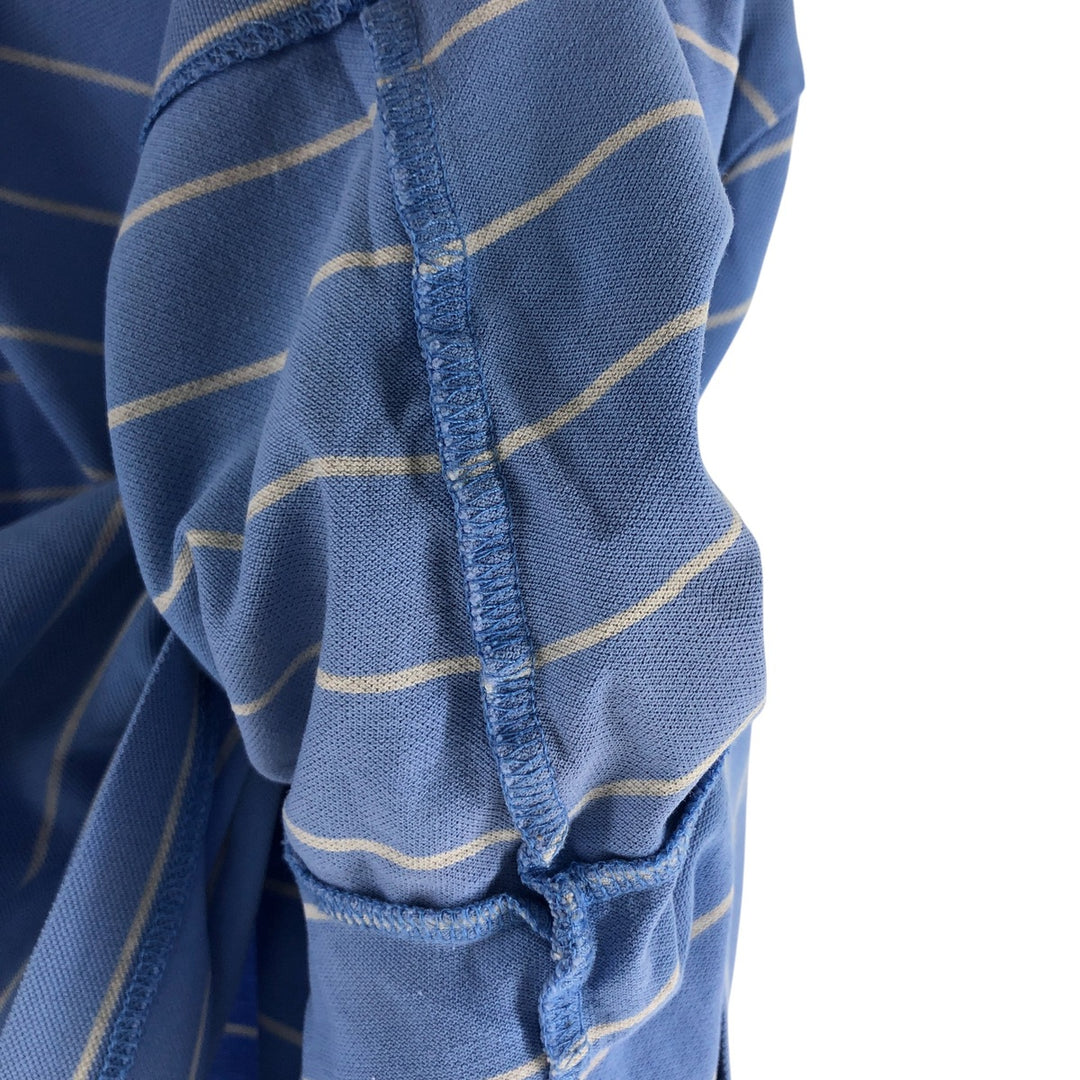 Ralph Lauren POLO GOLF Short Sleeve Striped Polo Shirt Men's XL Pima Cotton Blue type light blue Vintage Second Hand