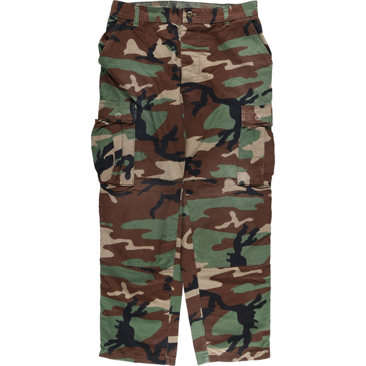 Civilian product Rothco ROTHCO Camouflage Pattern Woodland Camo Military Cargo Pants Made in USA Men's W34 equivalent cotton Khaki type Vintage Second Hand