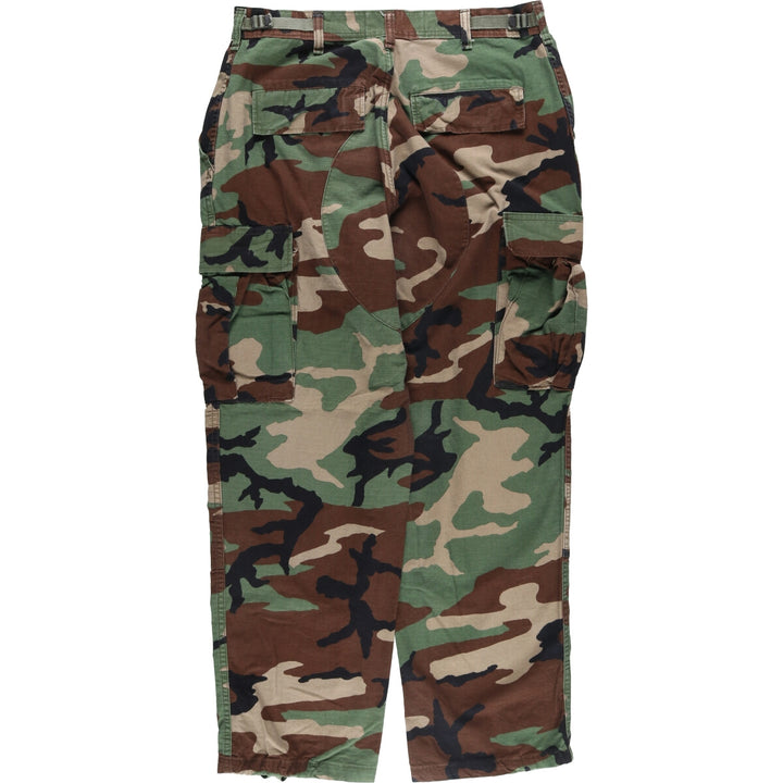 Civilian product Rothco ROTHCO Camouflage Pattern Woodland Camo Military Cargo Pants Made in USA Men's W34 equivalent cotton Khaki type Vintage Second Hand