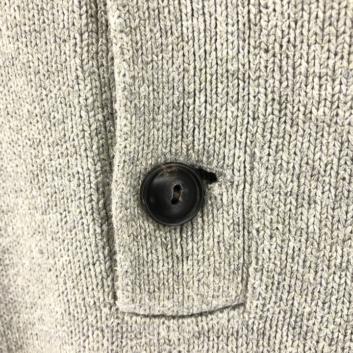 Ralph Lauren POLO RALPH LAUREN Cotton Knit Half-Button Sweater, Men's Size L cotton gray type Vintage Second Hand