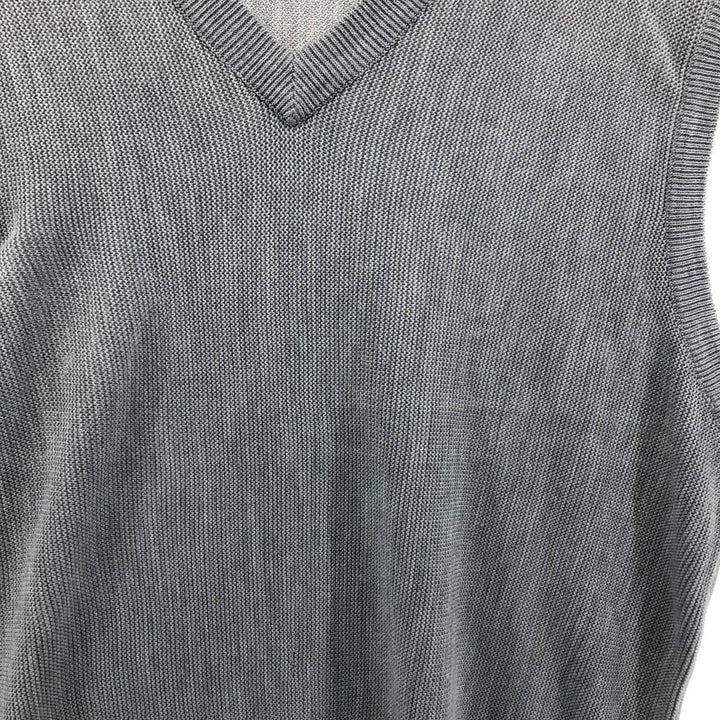 Dockers Golf V-neck acrylic knit vest, size L for men acrylic gray type Vintage Second Hand