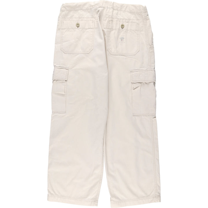 00'S Ralph Lauren POLO JEANS COMPANY Military Cargo Pants Men's M cotton ivory Vintage Second Hand