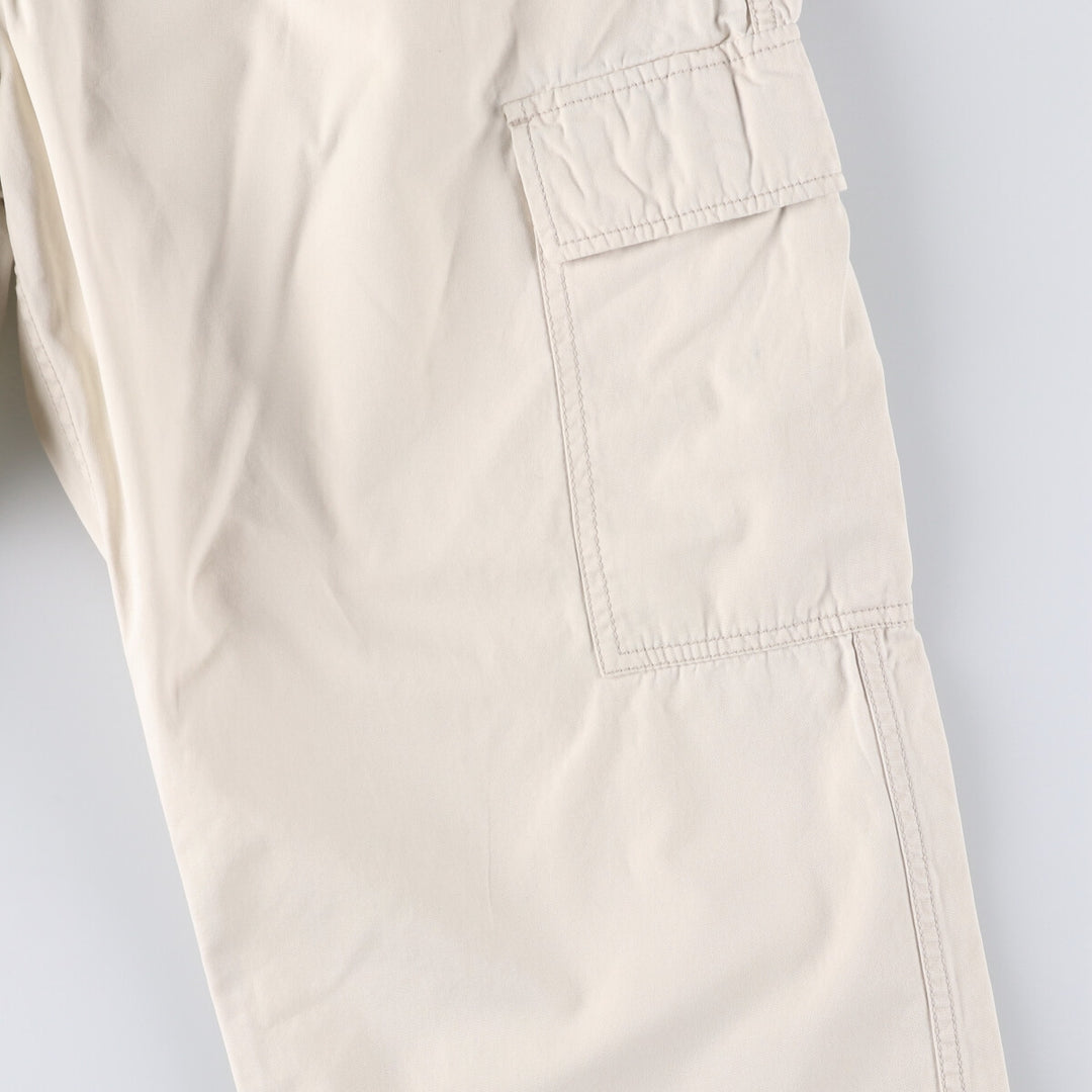 00'S Ralph Lauren POLO JEANS COMPANY Military Cargo Pants Men's M cotton ivory Vintage Second Hand