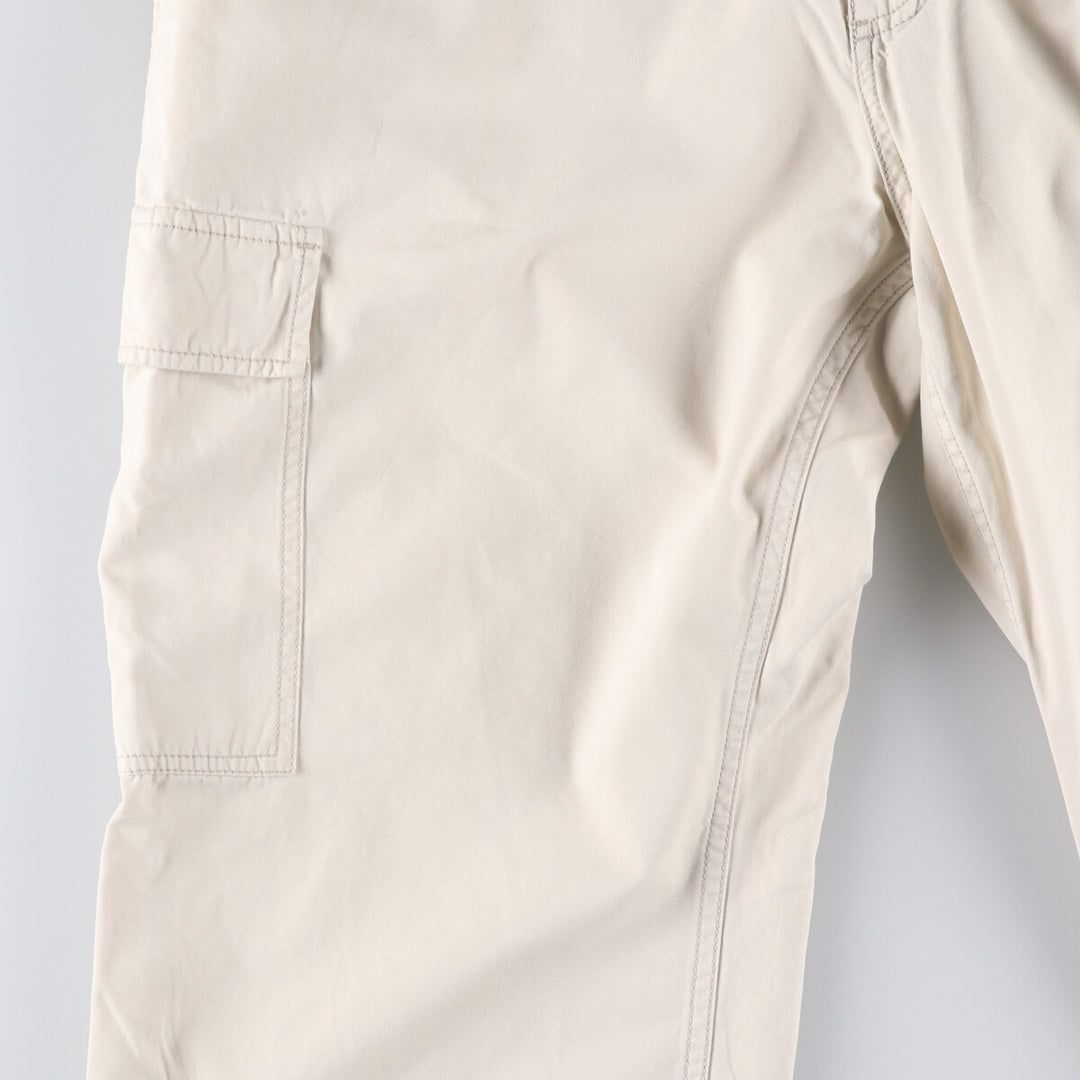 00'S Ralph Lauren POLO JEANS COMPANY Military Cargo Pants Men's M cotton ivory Vintage Second Hand